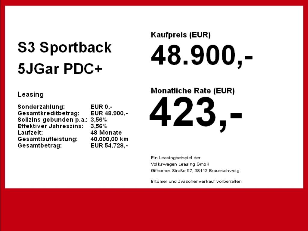 Audi S3 Sportback bei Sportwagen.expert - Hauptabbildung